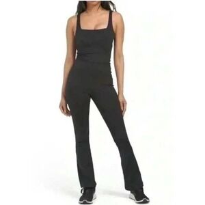 T|S Thrive One Piece Flare Leg Jumpsuit Size L  Active Athleisure Gym to Street